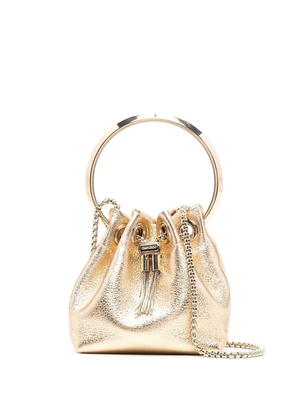 Jimmy Choo JIMMY CHOO- Micro Bon Bon Metallic Leather Mini Bag