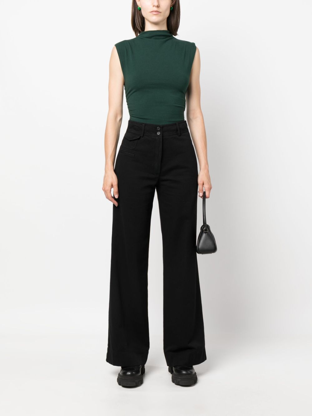 Forte Forte FORTE FORTE- High-waisted Cotton Twill Trousers