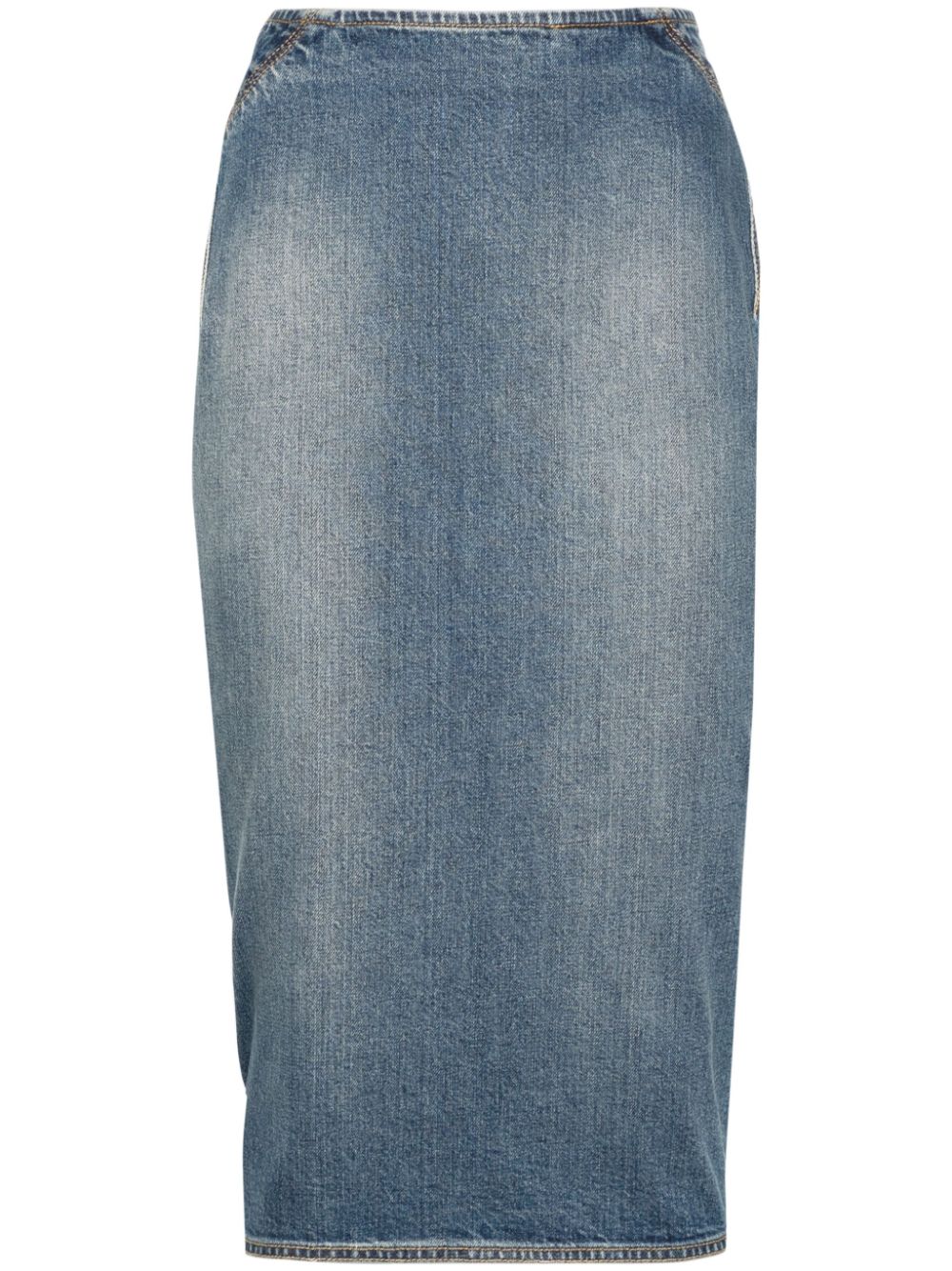 Alaïa ALAÏA- Denim Midi Pencil Skirt