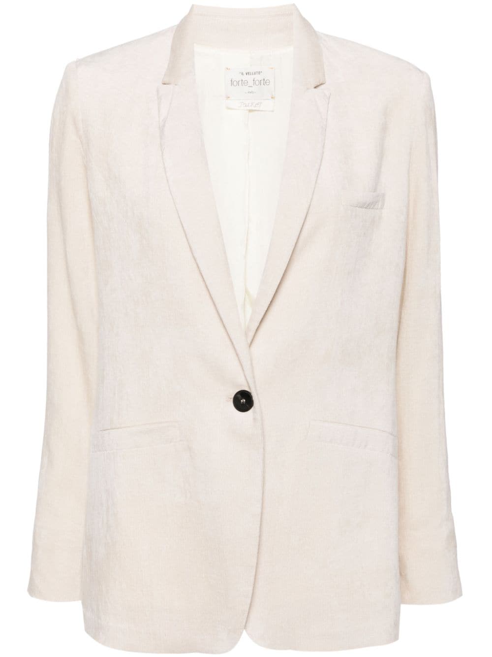 Forte Forte FORTE FORTE- Velvet Single-breasted Blazer Jacket