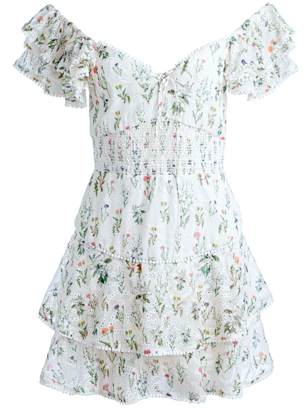  ALICE+OLIVIA- Flower Print Mini Dress