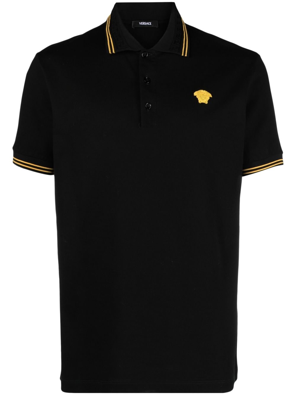 Versace VERSACE- Logo Piquet Polo Shirt