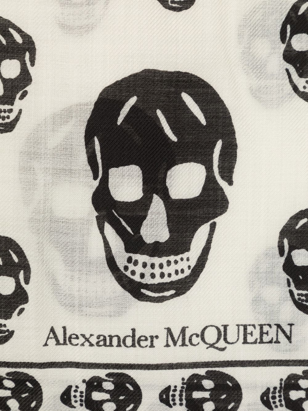 Alexander McQueen ALEXANDER MCQUEEN- Biker Skull Wool Scarf