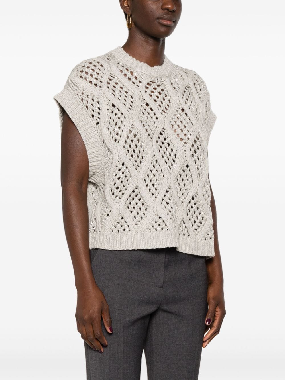 Brunello Cucinelli BRUNELLO CUCINELLI- Cashmere Knitted Vest