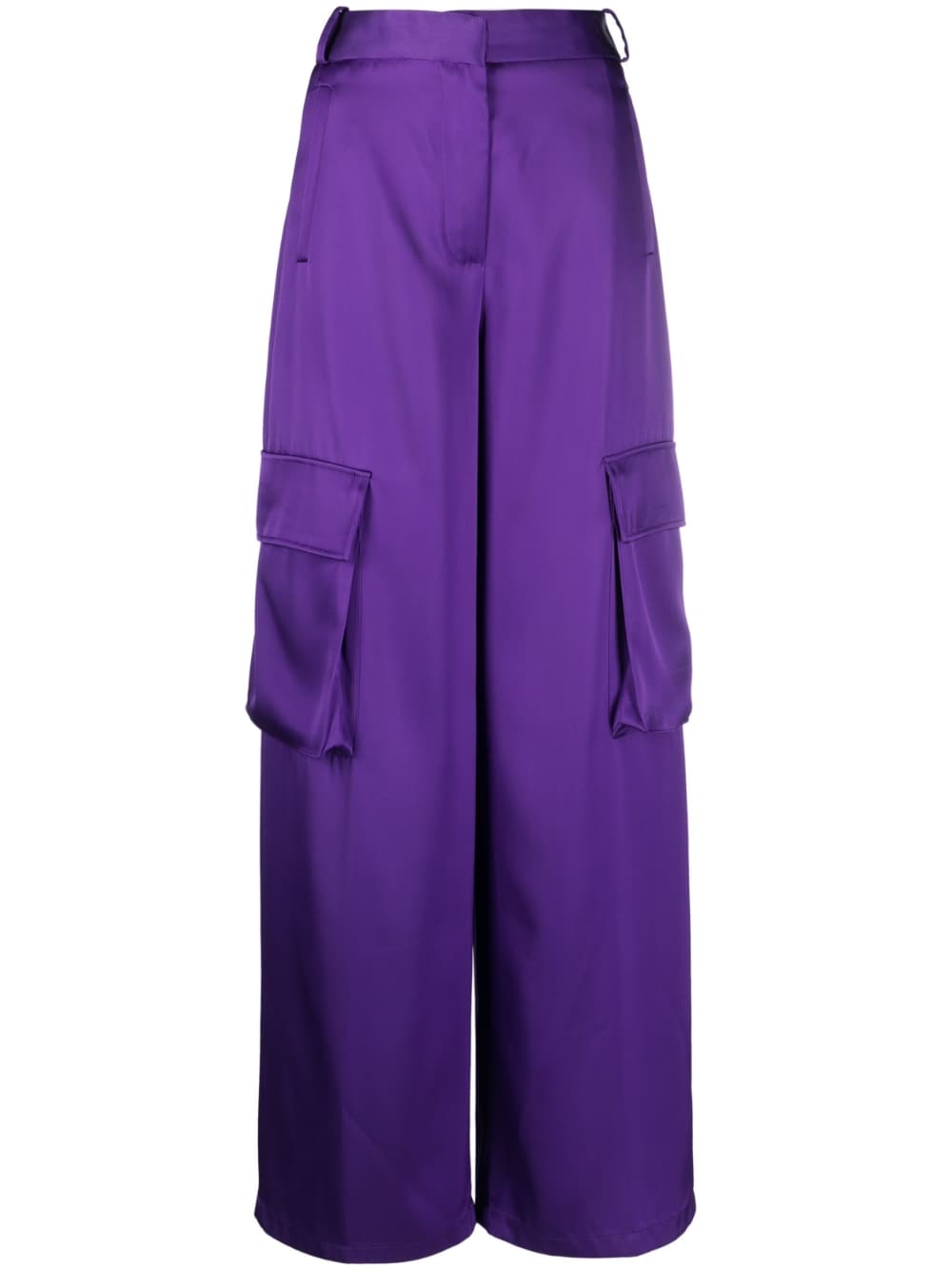 Versace VERSACE- Wide-leg Cargo Viscose Trousers