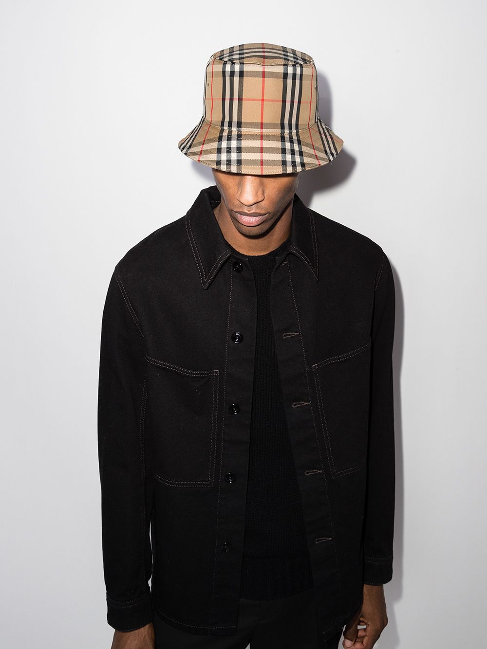 Burberry BURBERRY- Check Motif Bucket Hat