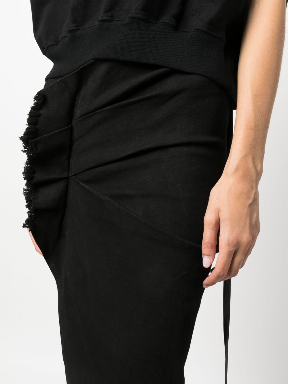 Rick Owens Drkshdw RICK OWENS DRKSHDW- Denim Midi Skirt