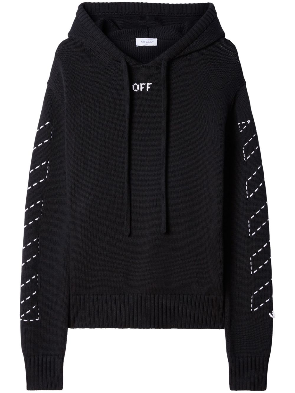 OFF-WHITE OFF-WHITE- Logo Cotton Blend Hoodie