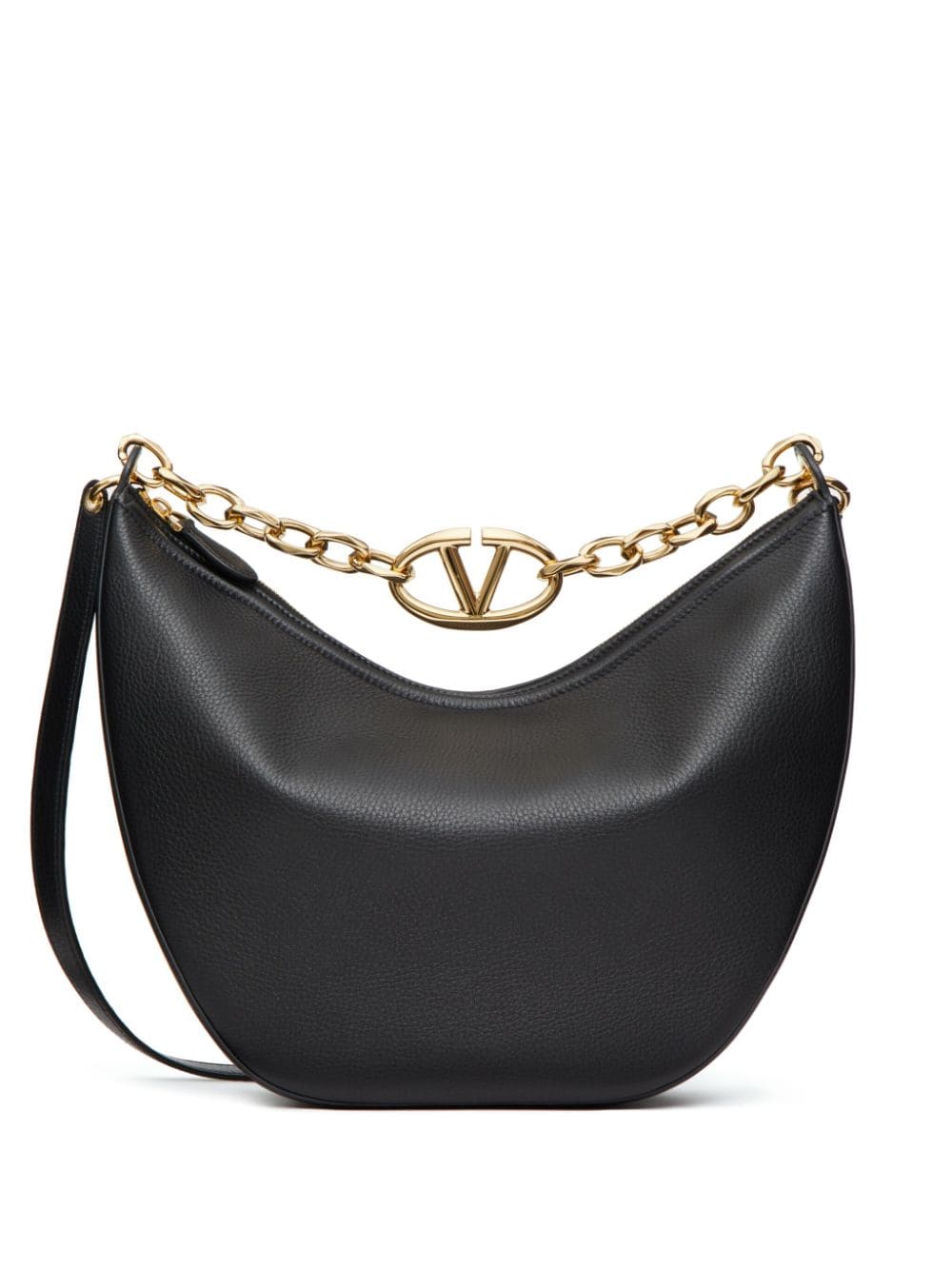 VALENTINO GARAVANI VALENTINO GARAVANI- Vlogo Moon Medium Leather Hobo Bag