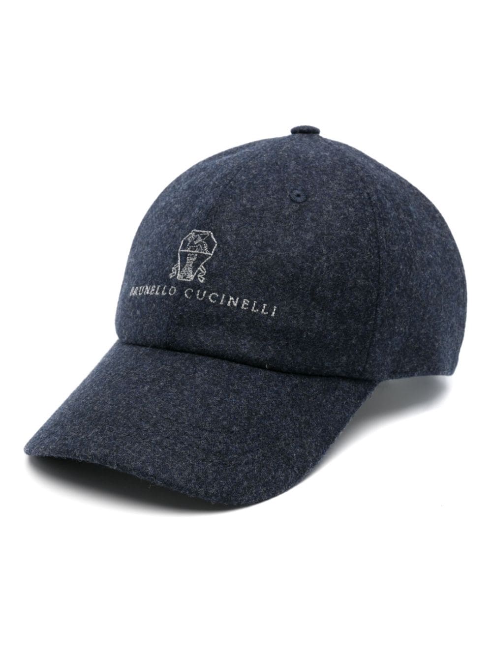 Brunello Cucinelli BRUNELLO CUCINELLI- Logo Wool Baseball Cap