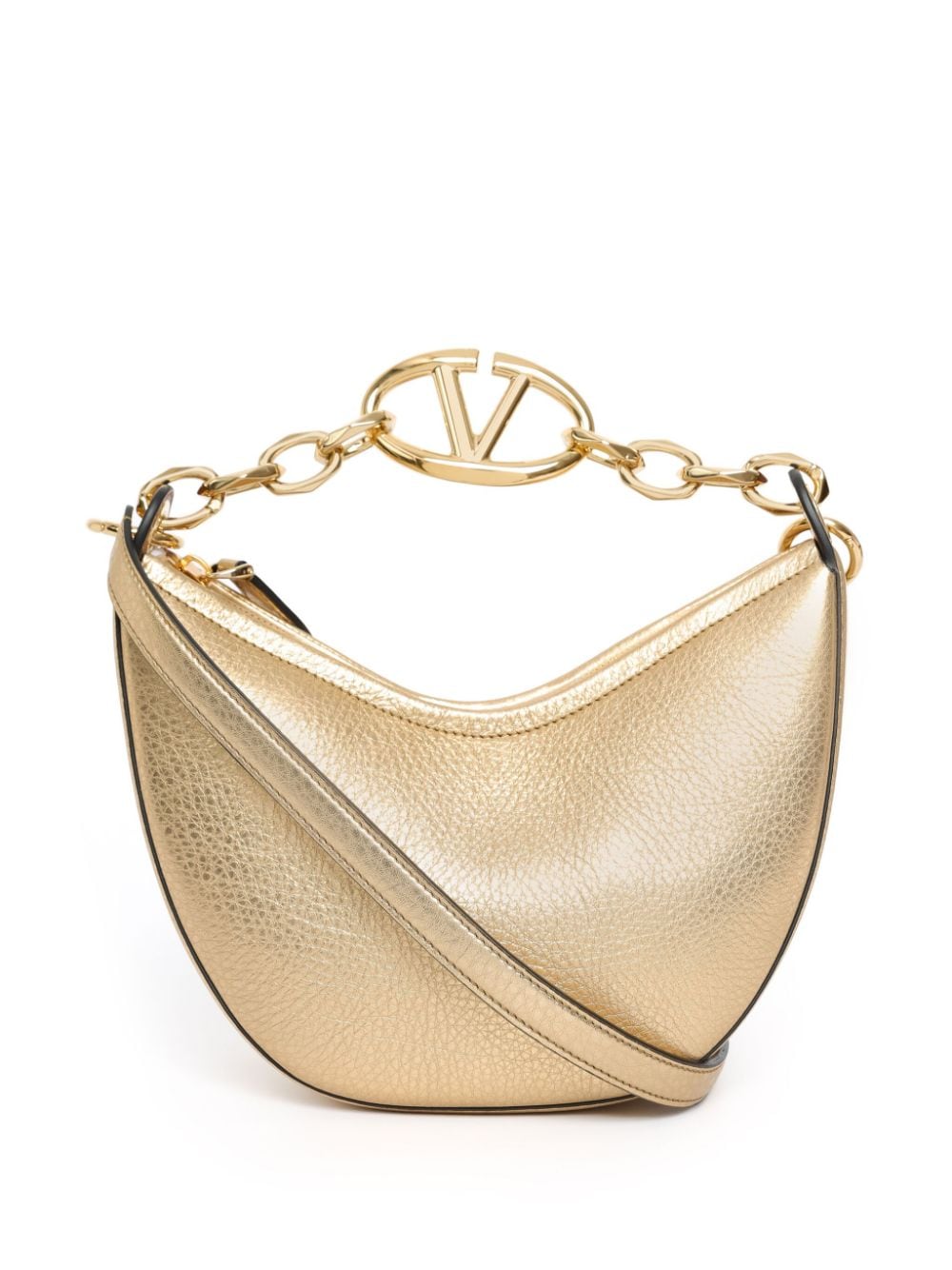 VALENTINO GARAVANI VALENTINO GARAVANI- Vlogo Moon Mini Leather Hobo Bag