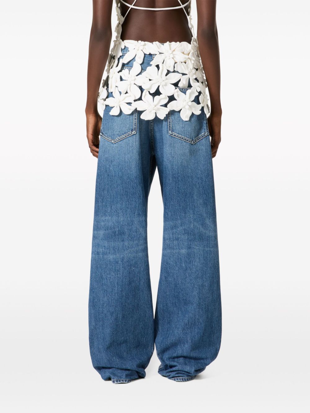 Valentino VALENTINO- Wide-leg Denim Cotton Jeans