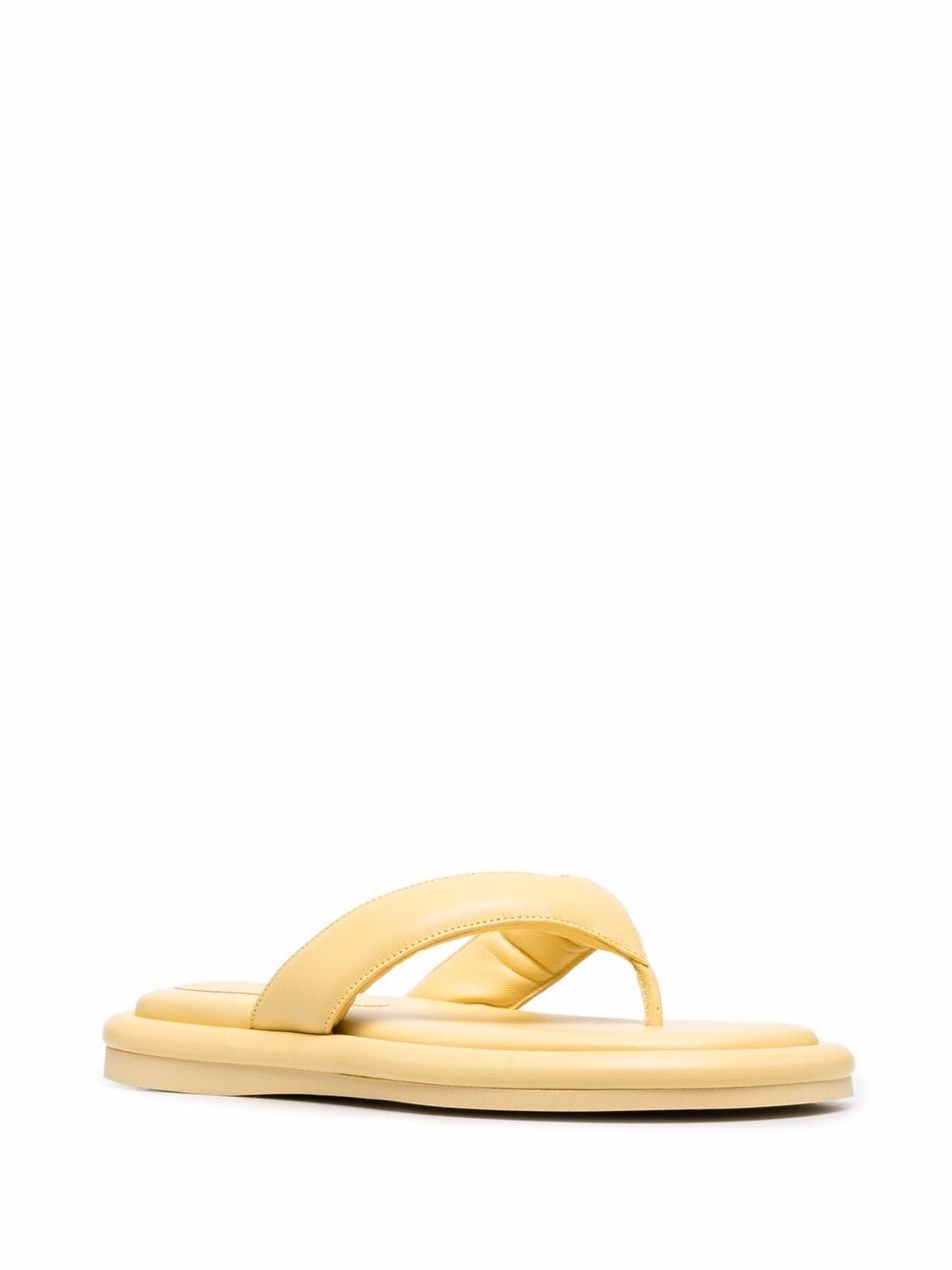 Gia Couture GIA COUTURE- Leather Puffy Flat Thong Slippers