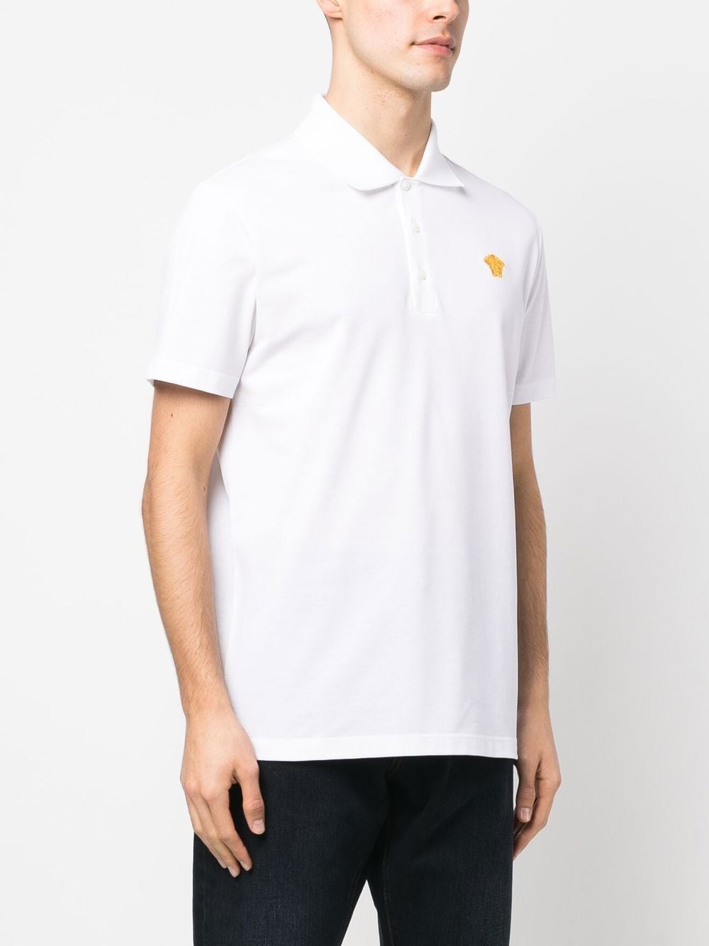 Versace VERSACE- Medusa Embroidered Polo Shirt