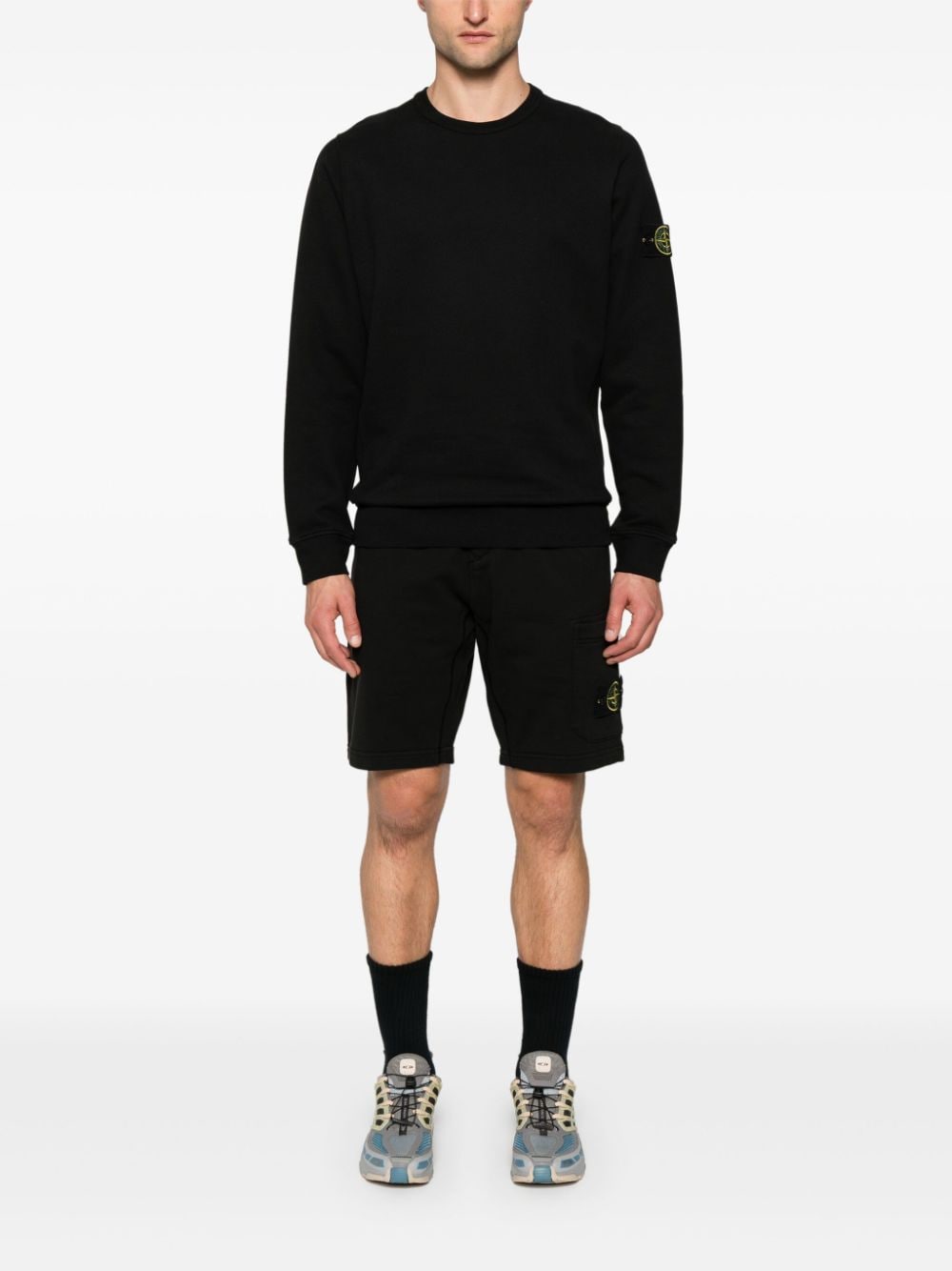 Stone Island STONE ISLAND- Logo Cotton Crewneck Sweatshirt