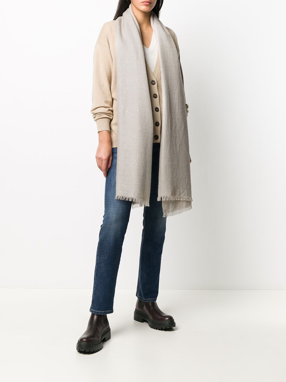 Brunello Cucinelli BRUNELLO CUCINELLI- Silk And Cashmere Scarf