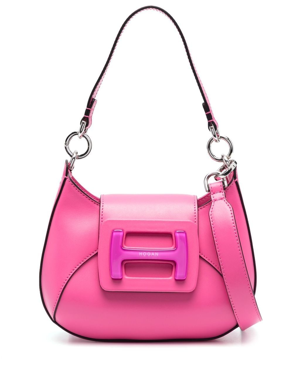 Hogan HOGAN- H-bag Mini Hobo Leather Shoulder Bag