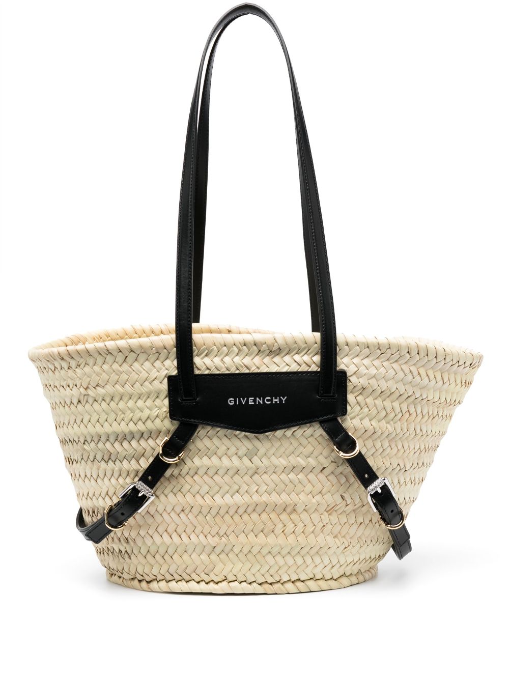 Givenchy GIVENCHY- Voyou Small Rafia Basket Bag