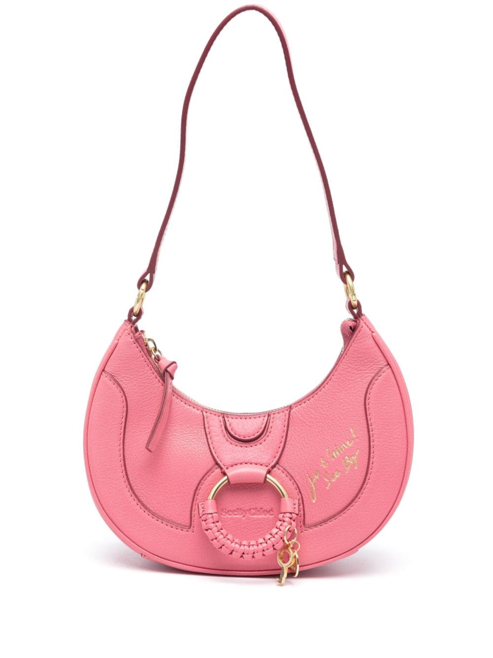 See By Chloé SEE BY CHLOÉ- Hana Half-moon Leather Shoulder Bag