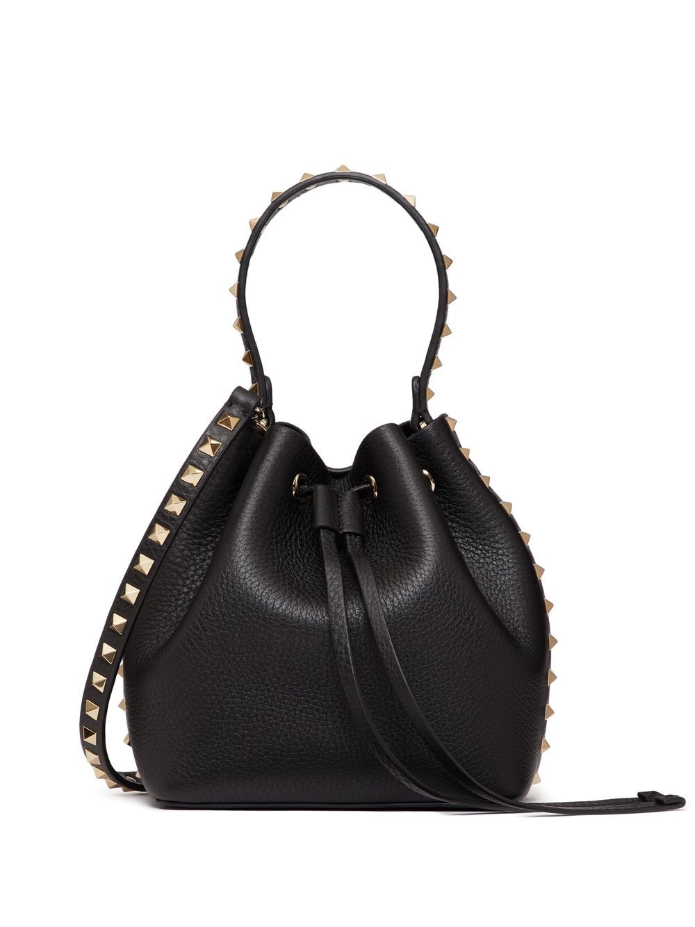 VALENTINO GARAVANI VALENTINO GARAVANI- Rockstud Leather Bucket Bag