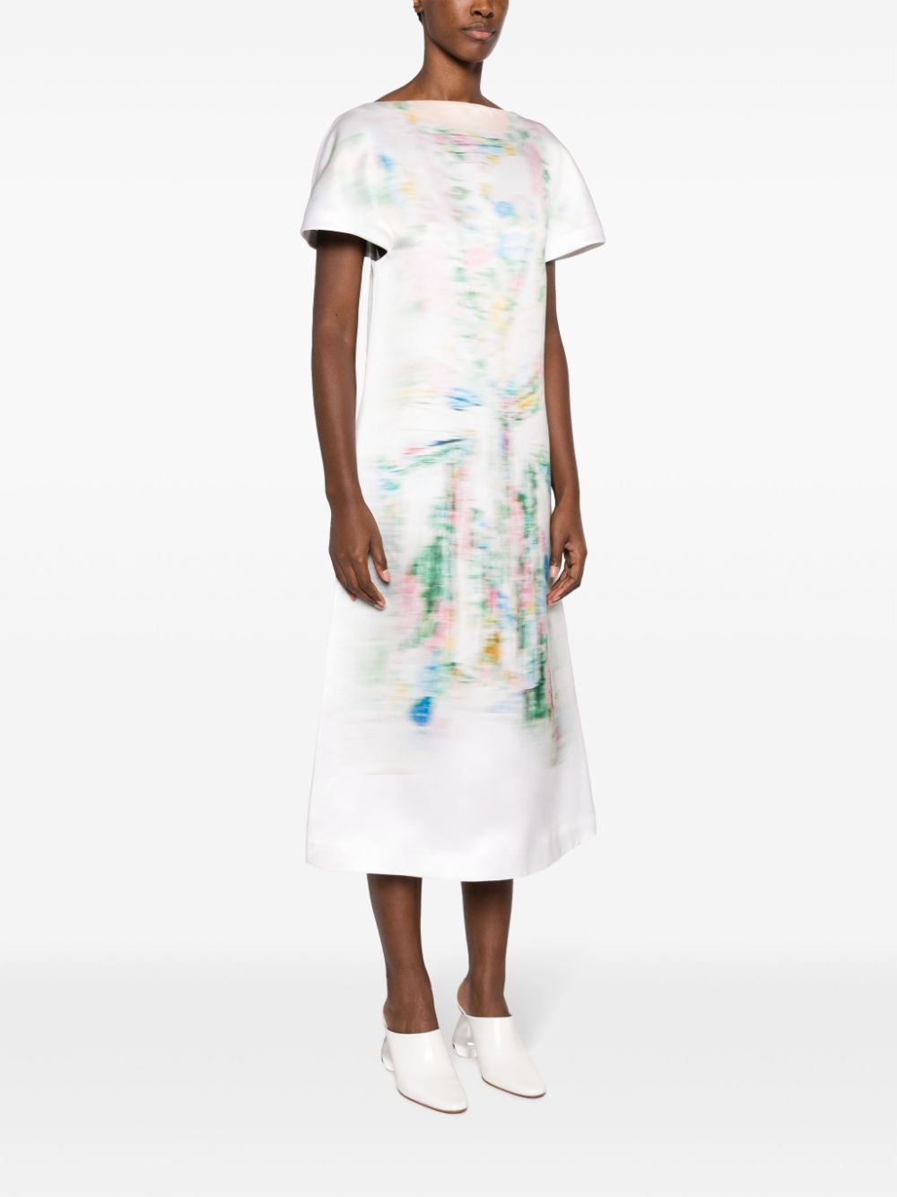 Loewe LOEWE- Blurred Print Midi Dress