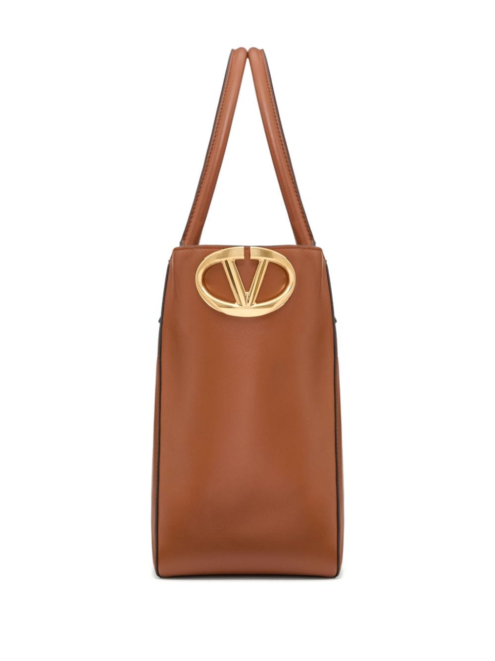 VALENTINO GARAVANI VALENTINO GARAVANI- Vlogo Side Small Leather Tote Bag