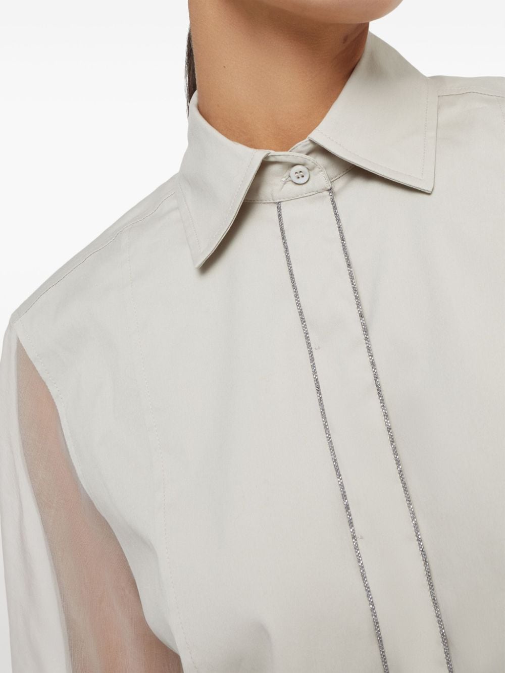 Brunello Cucinelli BRUNELLO CUCINELLI- Cotton And Silk Blend Shirt