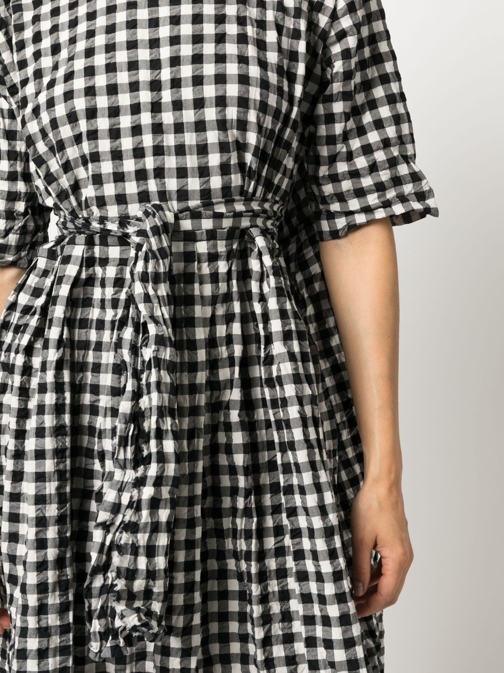 Daniela Gregis DANIELA GREGIS- Gingham Tied-waist Midi Dress