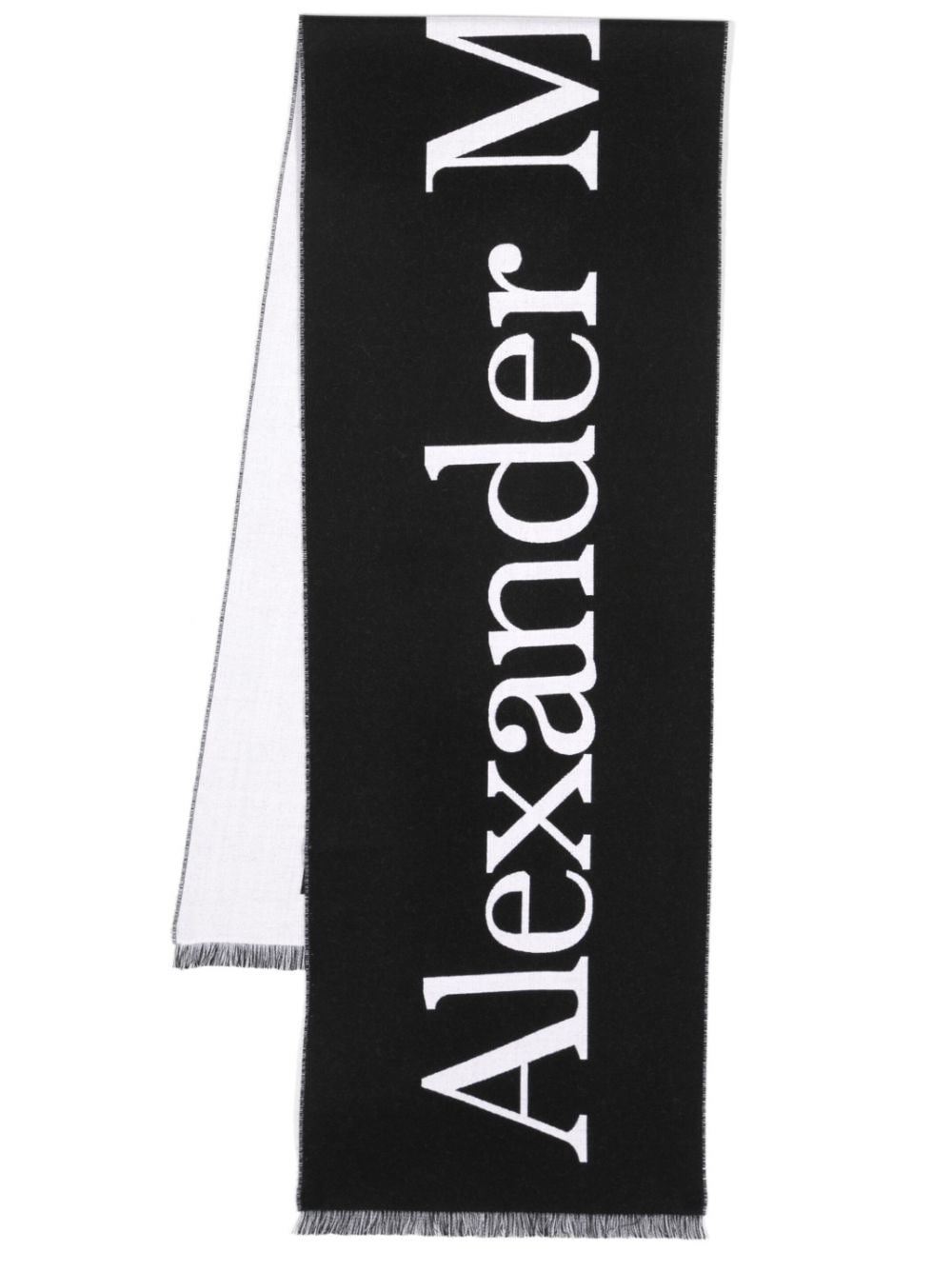 Alexander McQueen ALEXANDER MCQUEEN- Logo Wool Scarf