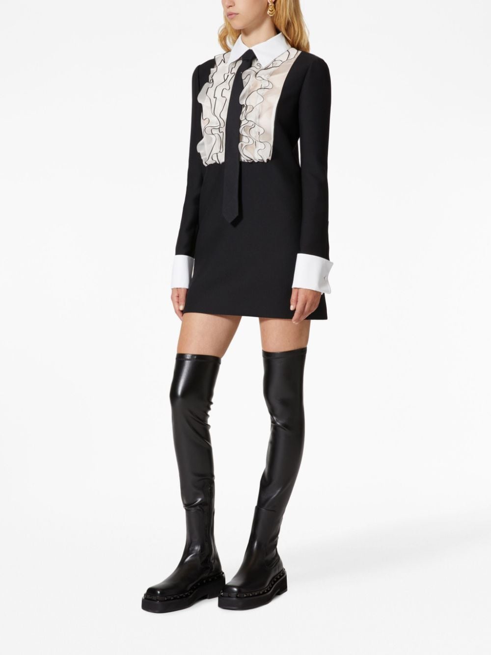 Valentino VALENTINO- Wool Adn Silk Blend Mini Dress