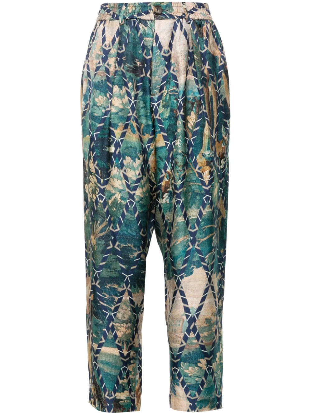 Pierre-Louis Mascia PIERRE-LOUIS MASCIA- Printed Silk Trousers