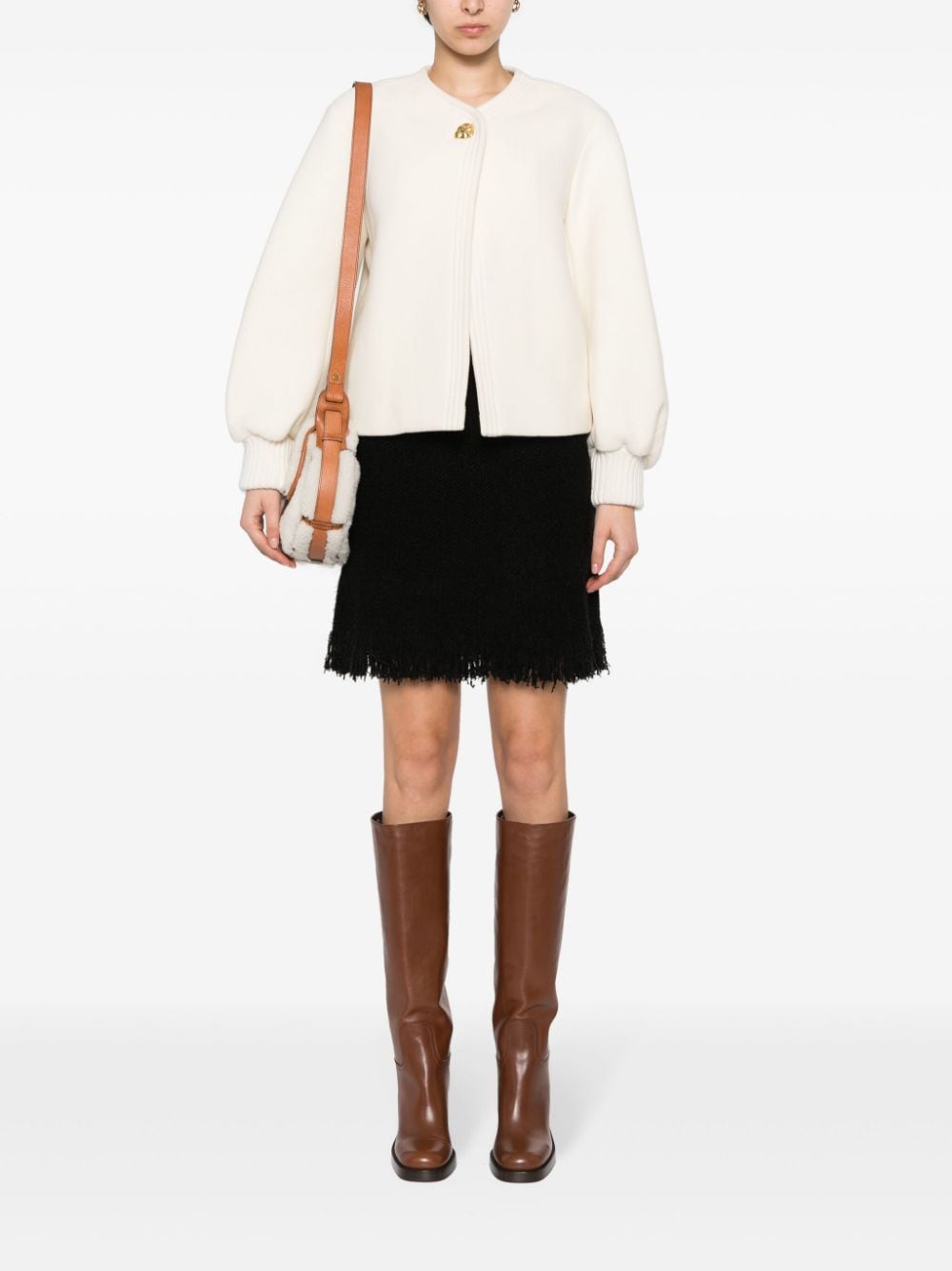 Chloé CHLOÉ- Wool And Silk Blend Mini Skirt