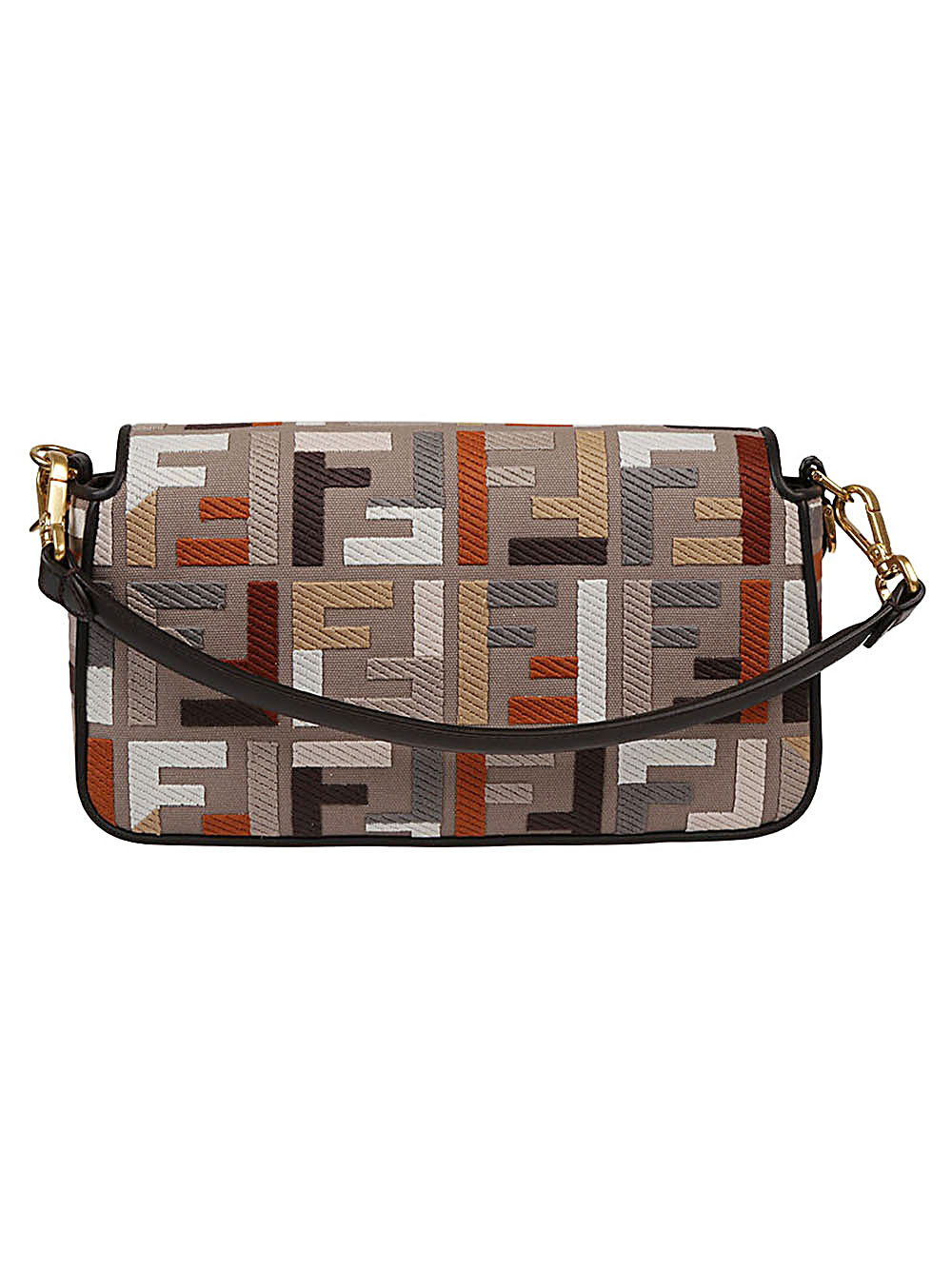 FENDI FENDI- Baguette Canvas Shoulder Bag