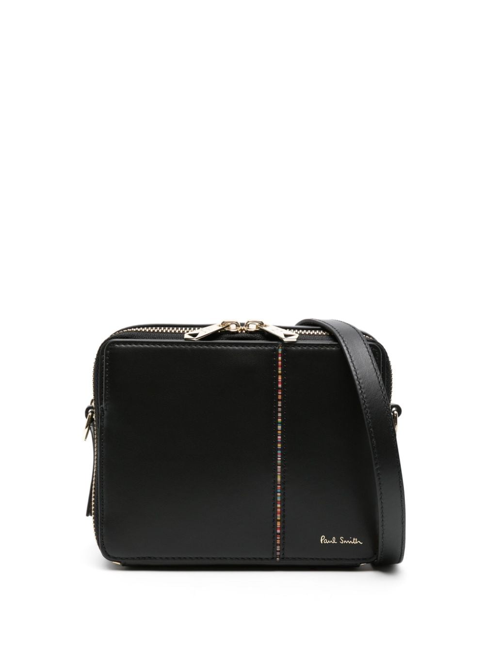 Paul Smith PAUL SMITH- Signature Stripe Leather Crossbody Bag