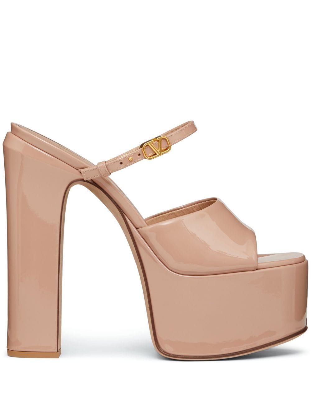 VALENTINO GARAVANI VALENTINO GARAVANI- Tan-go Leather Platform Sandals