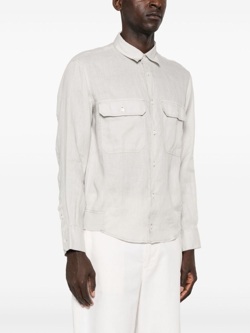 Emporio Armani EMPORIO ARMANI- Linen Shirt