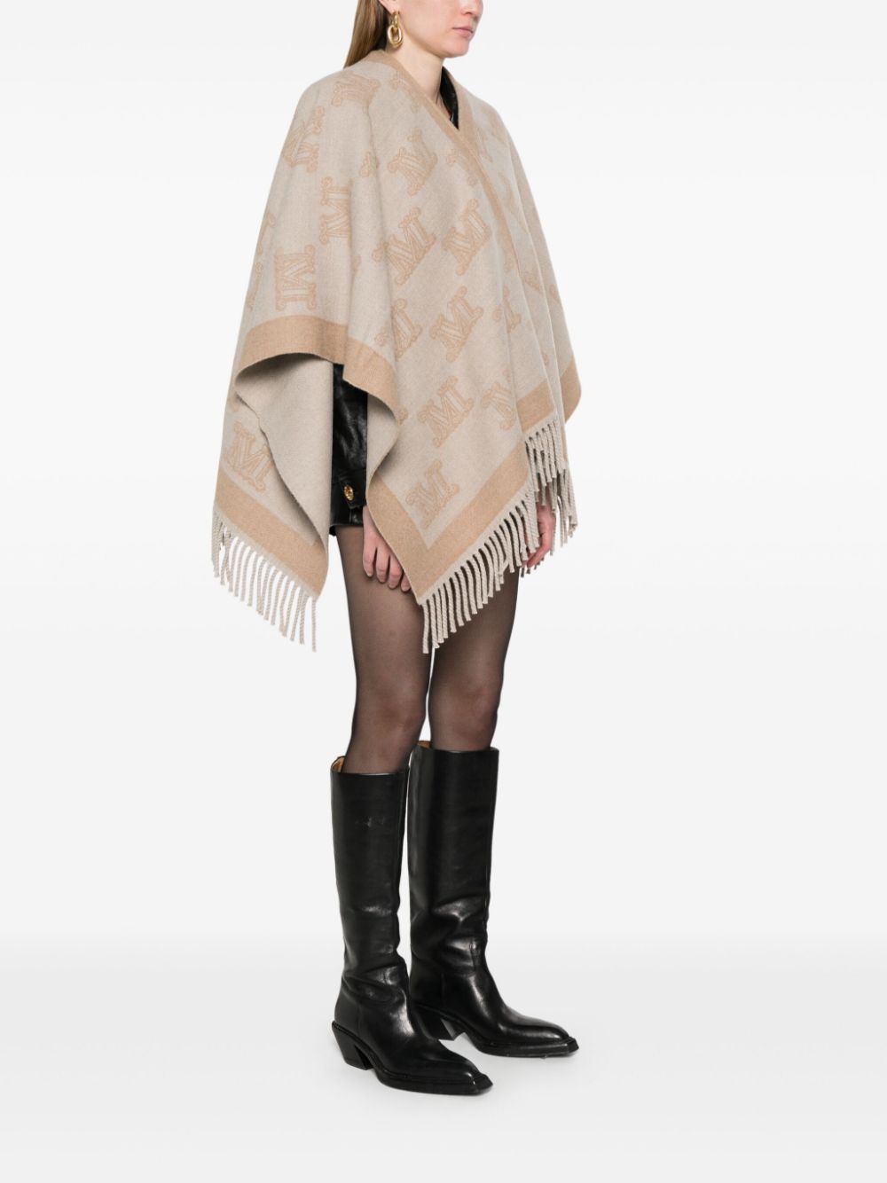 Max Mara MAX MARA- Logo Wool Cape