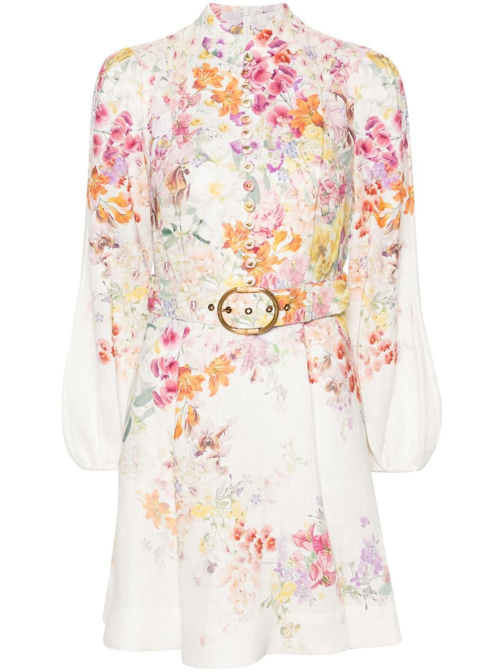 Zimmermann ZIMMERMANN- Floral Print Linen Mini Dress