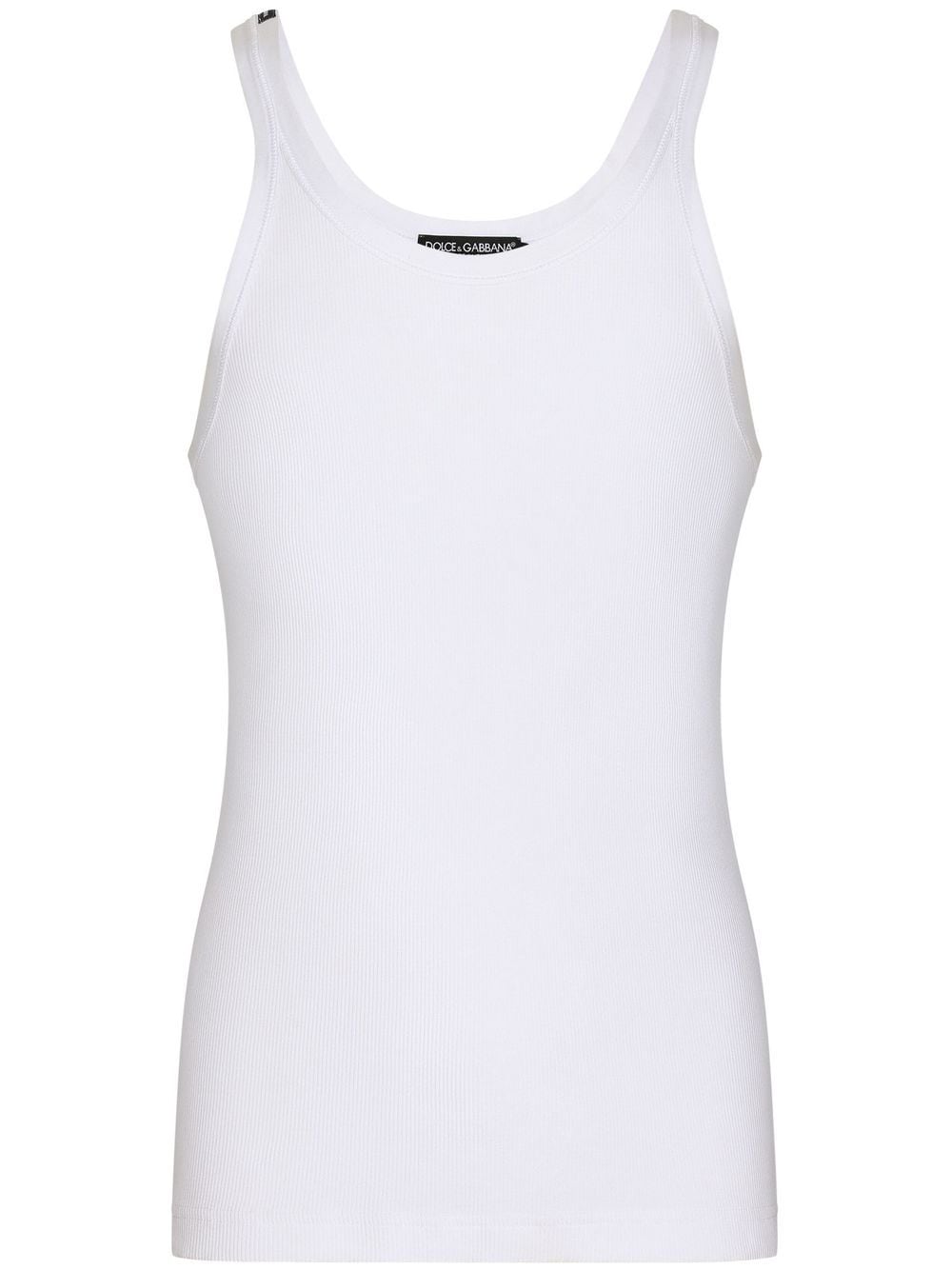 Dolce & Gabbana DOLCE & GABBANA- Ribbed Cotton Tank Top