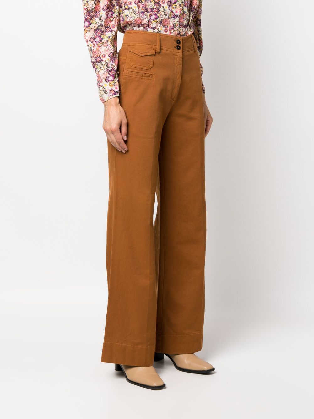 Forte Forte FORTE FORTE- High-waisted Cotton Twill Trousers