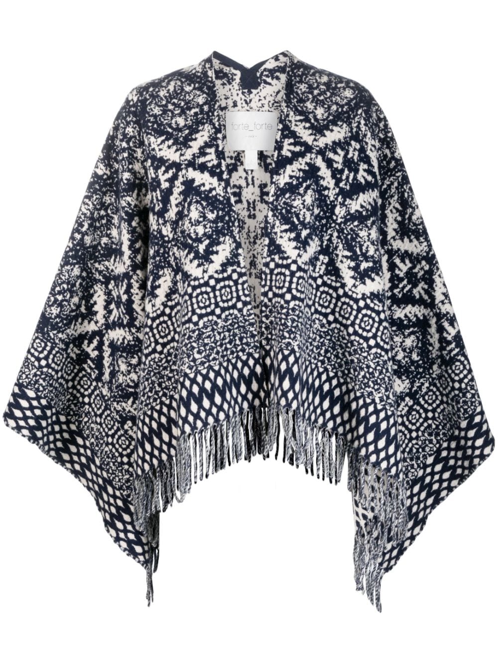 Forte Forte FORTE FORTE- Jacquard Wool Blend Poncho