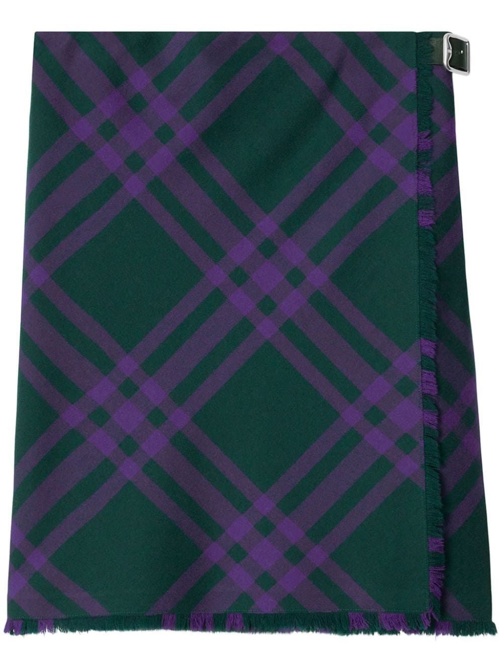 Burberry BURBERRY- Check Motif Wool Skirt