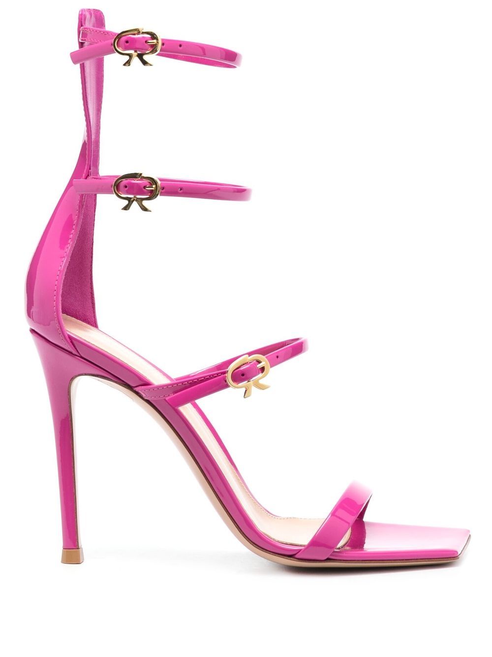 Gianvito Rossi GIANVITO ROSSI- Ribbon Uptown Patent High Heel Sandals