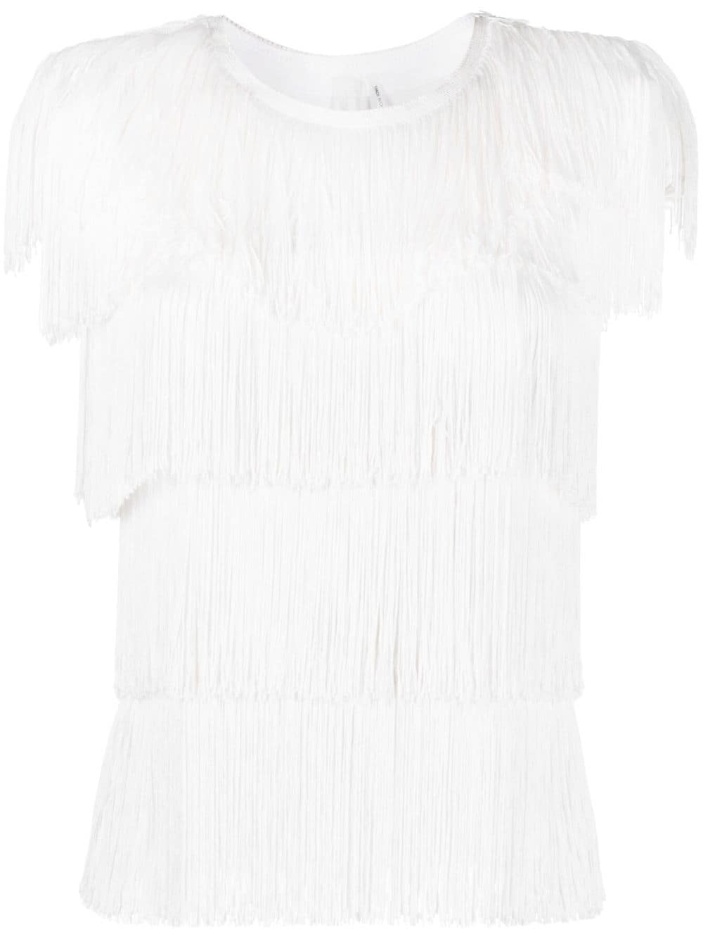 Norma Kamali NORMA KAMALI- Sleeveless Fringe Top