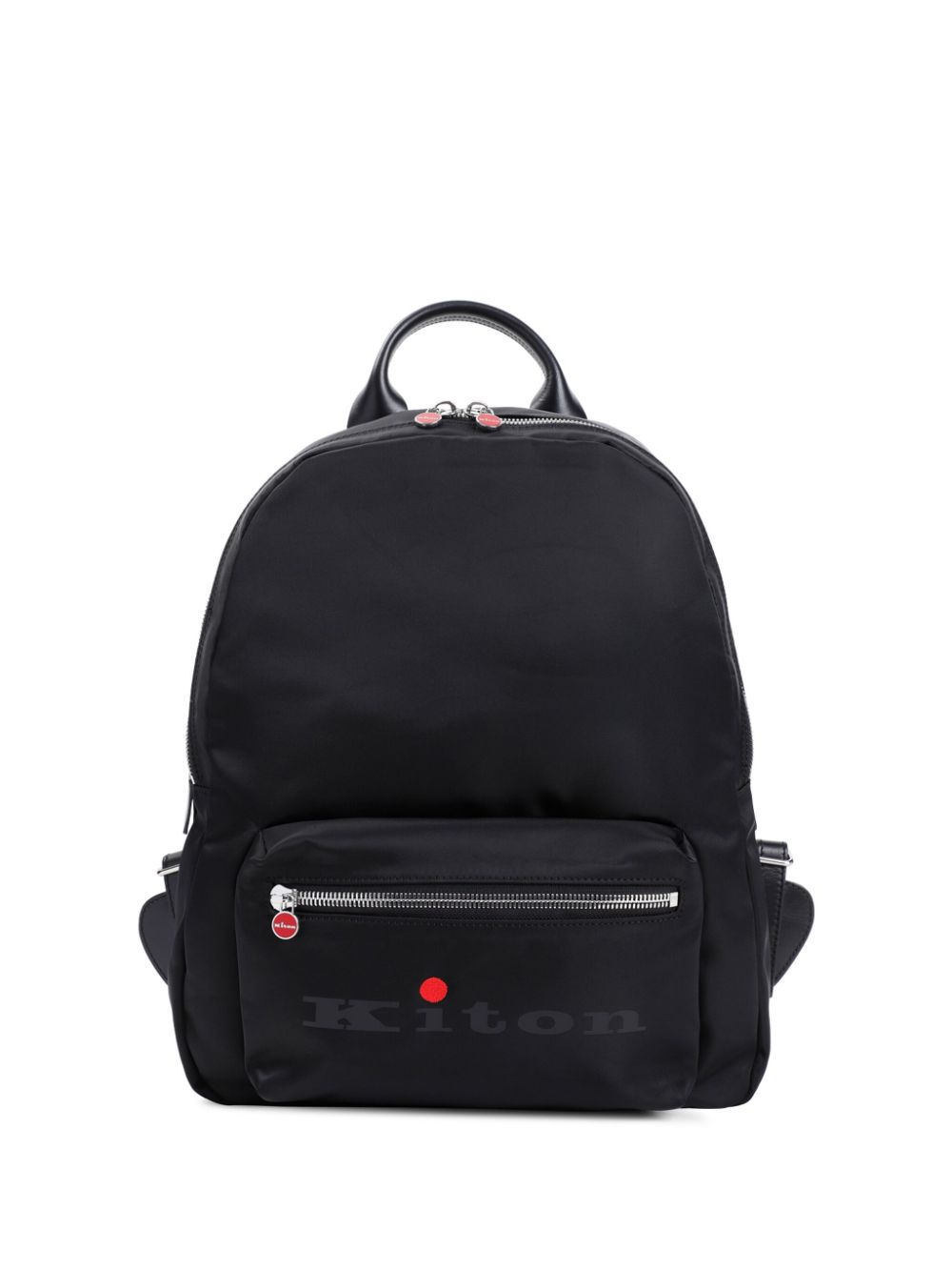 Kiton KITON- Logo Leather Backpack