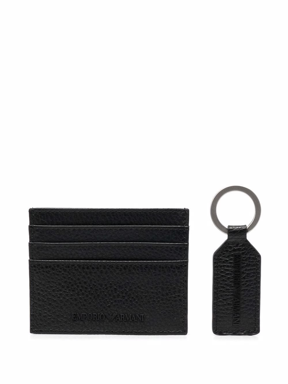 Emporio Armani EMPORIO ARMANI- Leather Card Case And Key Holder Set