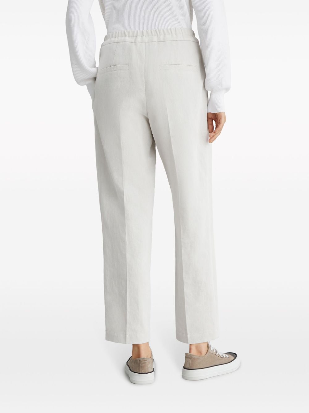 Brunello Cucinelli BRUNELLO CUCINELLI- Linen And Cotton Blend Slouchy Trousers