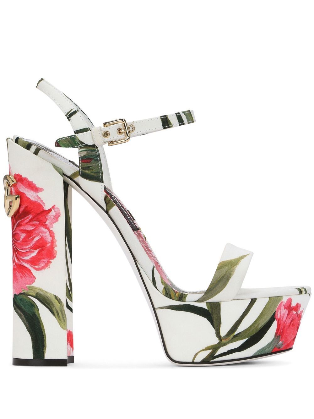 Dolce & Gabbana DOLCE & GABBANA- Printed Platform Heel Sandals