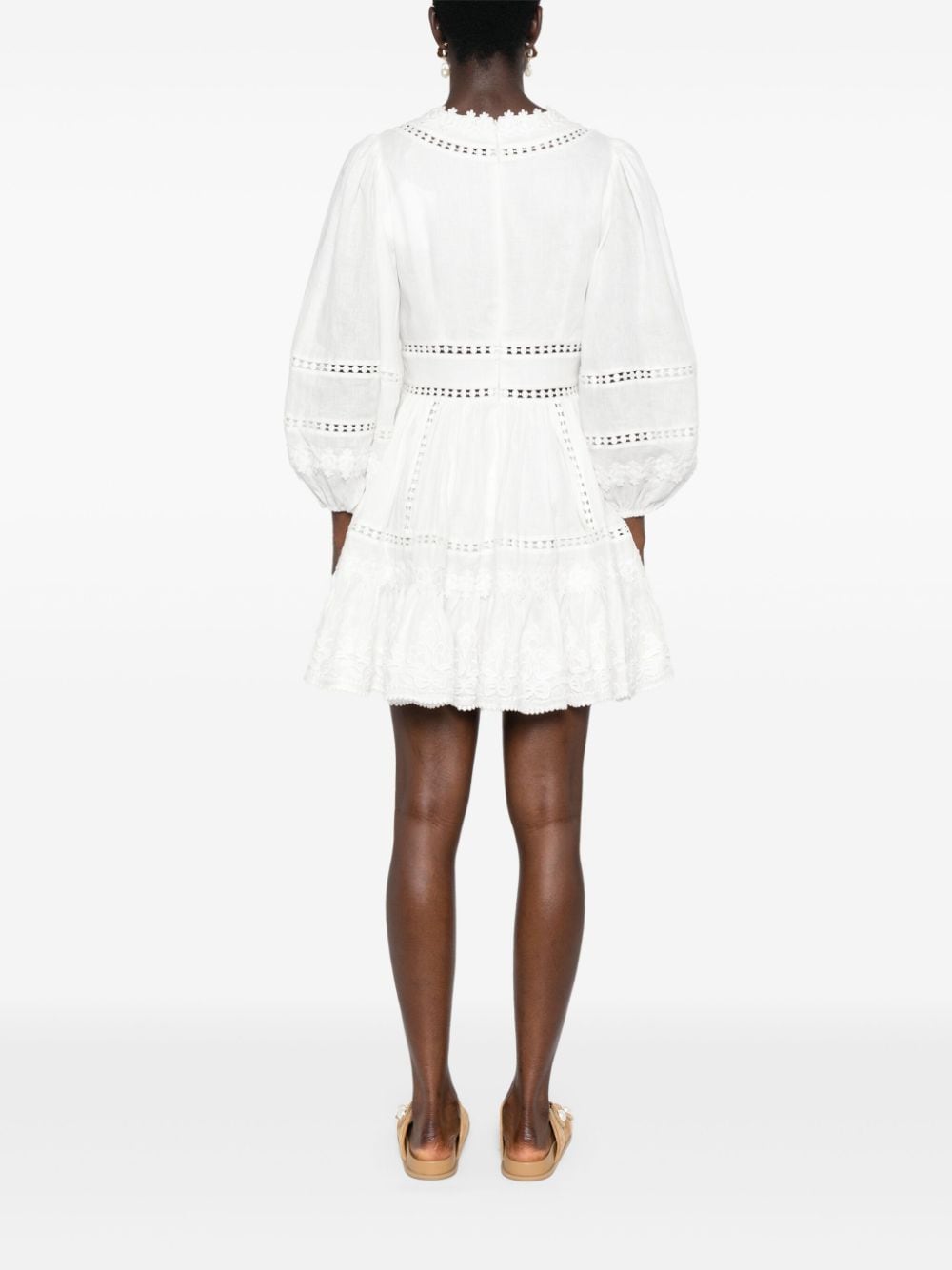 Zimmermann ZIMMERMANN- Lace Trimmed Mini Dress