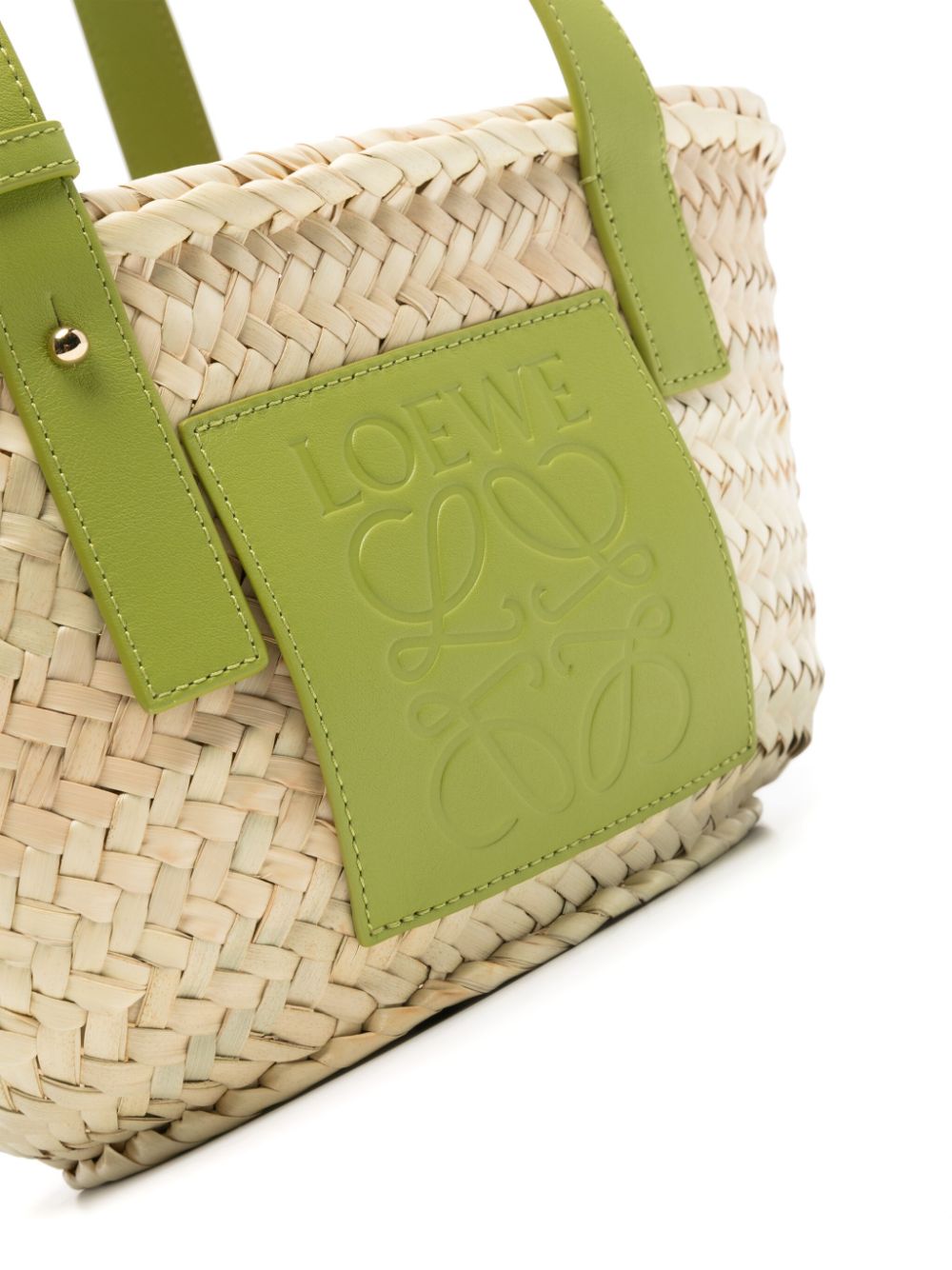 Loewe Paula's Ibiza LOEWE PAULA'S IBIZA- Basket Small Raffia And Leather Tote Bag